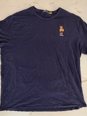 Polo Ralph Lauren 4XLT  Polo Bear Graphic Men's Short Sleeve T-Shirt Blue
